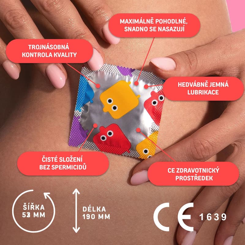 You+Me Juicy Vegan kondomy s jahodovým aroma