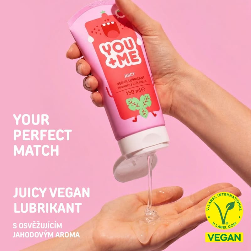 You+Me Juicy Vegan kondomy s jahodovým aroma