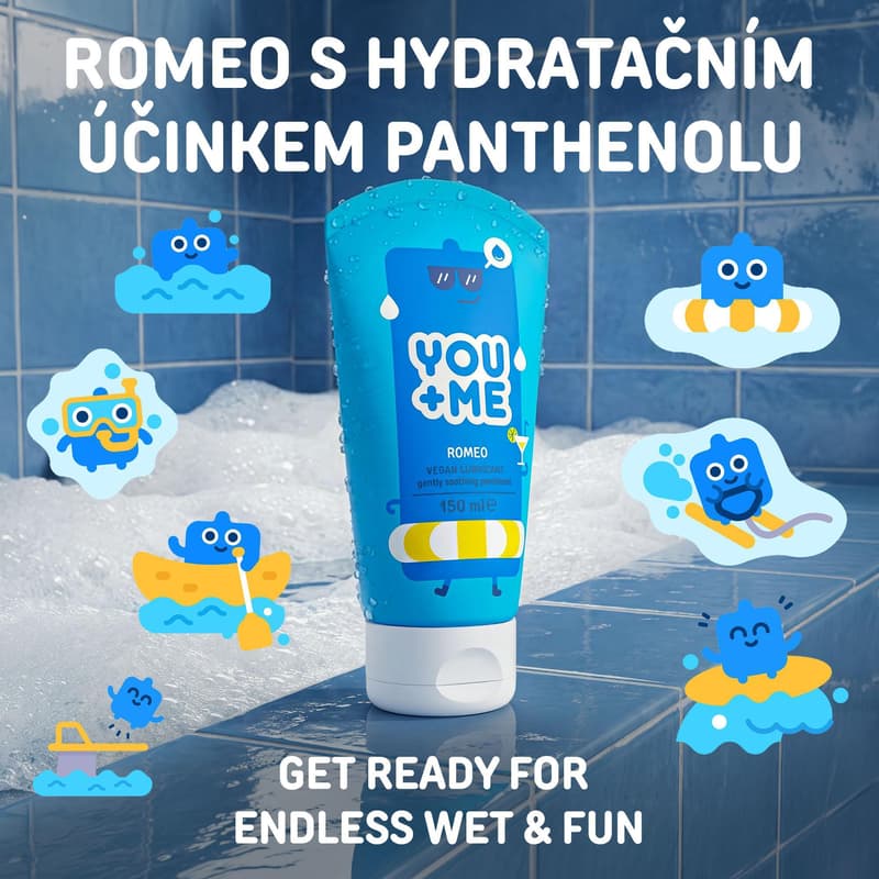 You+Me Romeo Vegan lubrikant s hydratačním účinkem panthenolu