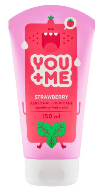 You Me STRAWBERRY lubricant with a juicy strawberry aroma