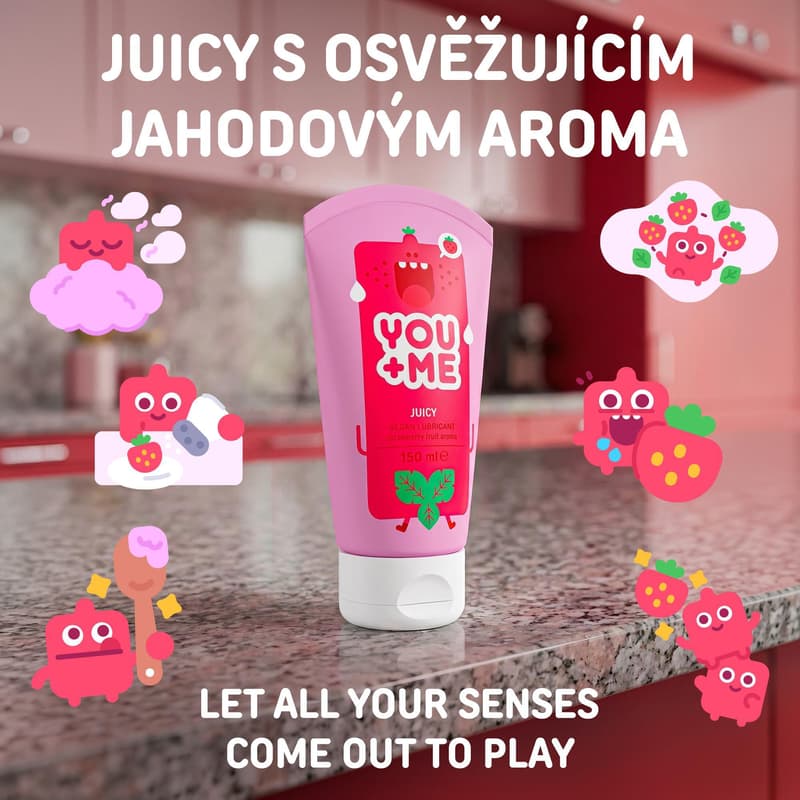You+Me Juicy Vegan lubrikant s jahodovým aroma
