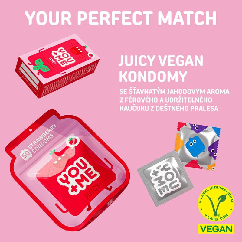 You+Me Juicy Vegan lubrikant s jahodovým aroma