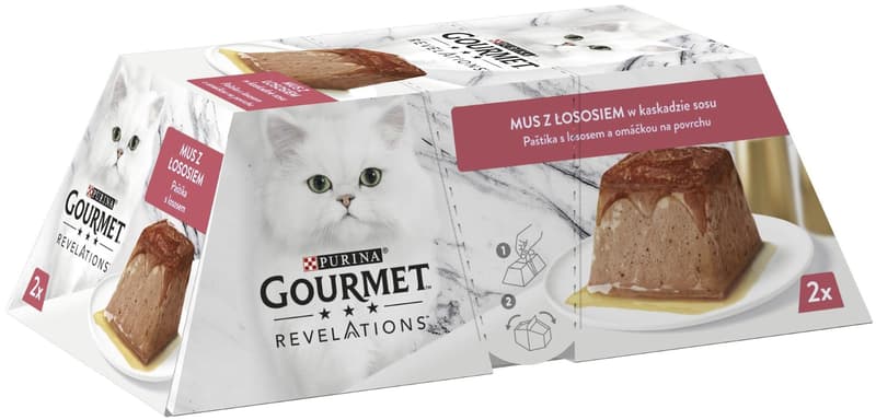 Gourmet Revelations pro kočky losos paštika v omáčce 2×57 g