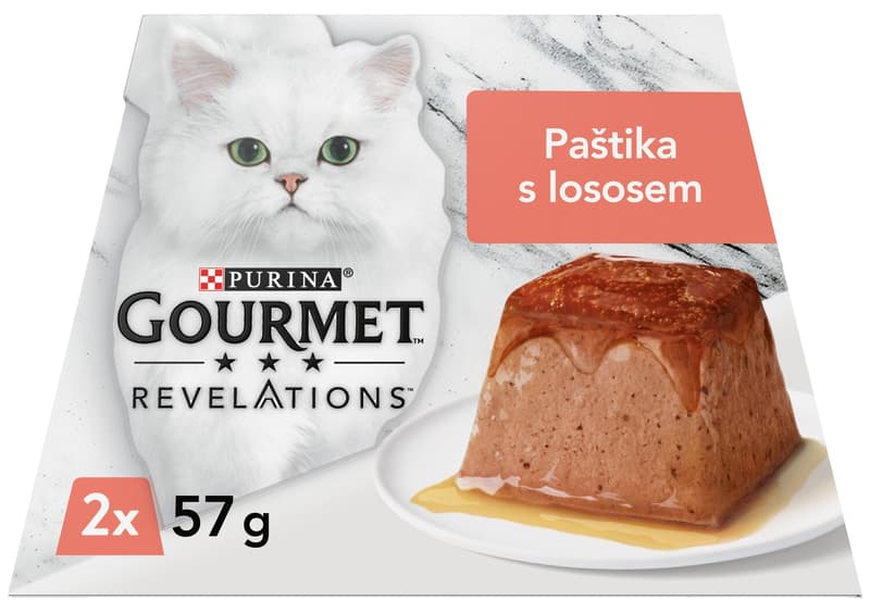Gourmet Revelations pro kočky losos paštika v omáčce 2×57 g