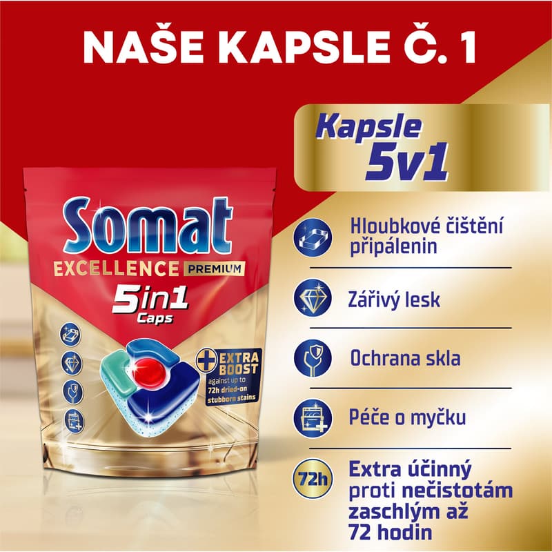 Somat Excellence 5v1 kapsle do myčky
