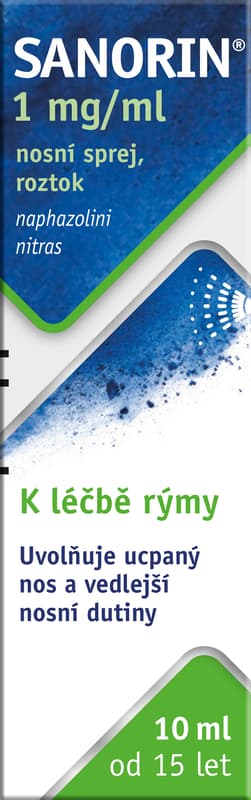 SANORIN 1MG/ML Nosní sprej, roztok 1X10ML