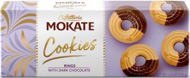 Mokate Rings with dark chocolate