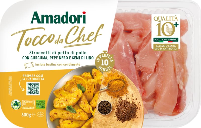 Amadori Chef's touch chicken breast chunks with curcuma