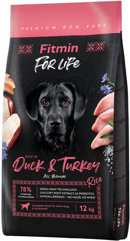 Fitmin Dog For Life Duck & Turkey krmivo pro psy