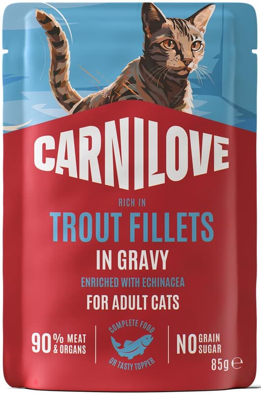 Carnilove Pouch for cats - trout and echinacea
