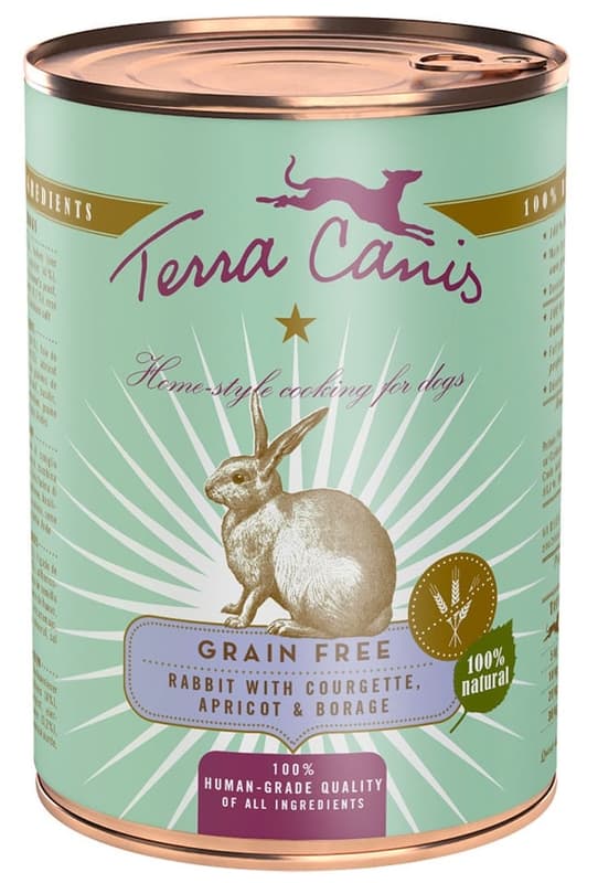 Terra Canis Grain free konzerva králík s cuketou, meruňkou a saturejkou pro psy