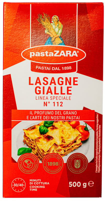 Zara pasta Semolina lasagna pasta
