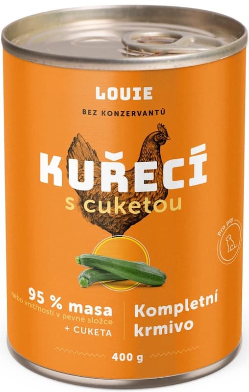 Louie Kompletní krmivo kuřecí s cuketou pro psy