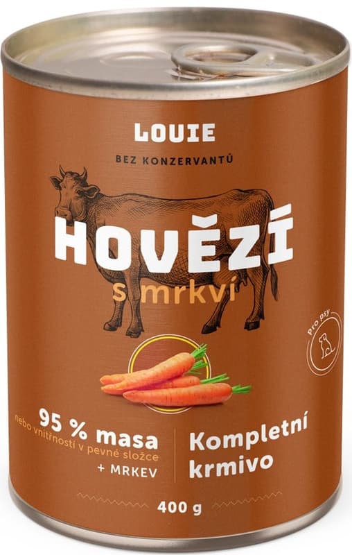 Louie Beef with carrots, vitamins and minerals