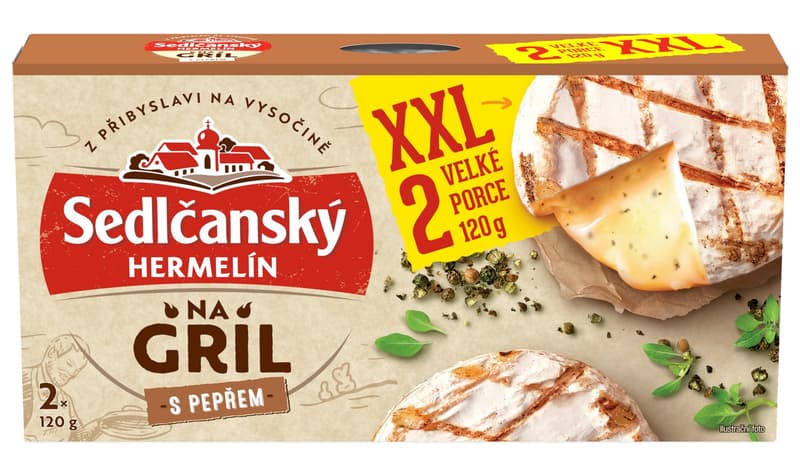 Sedlčanský Hermelín na gril s pepřem XXL