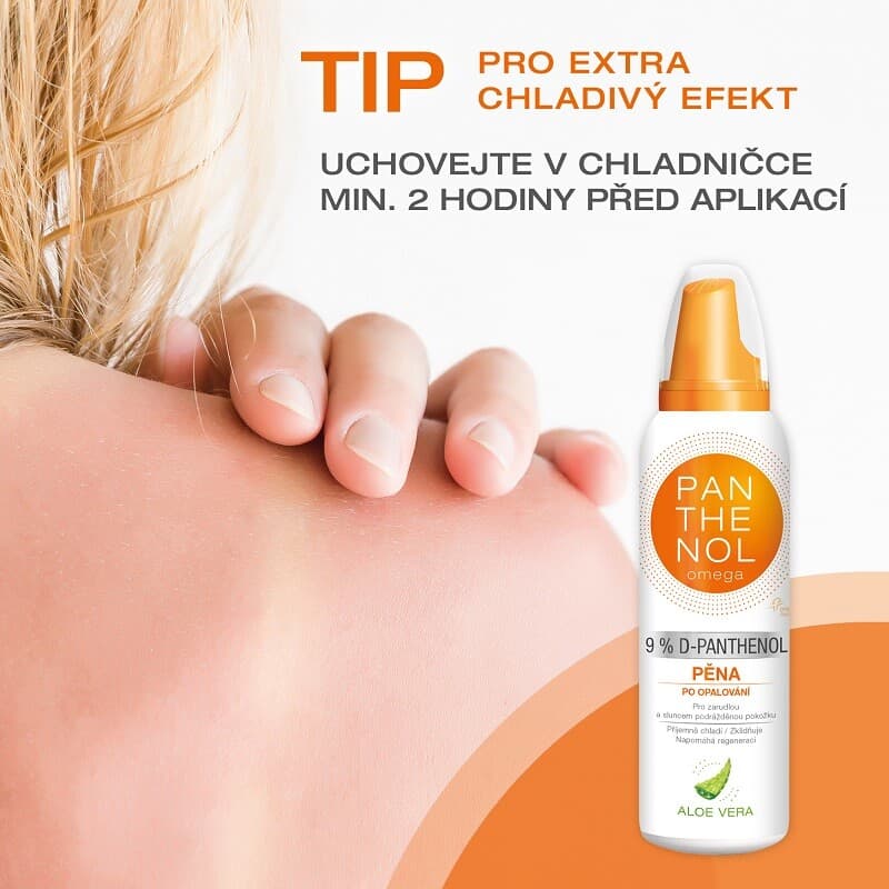 Panthenol Omega chladivá pěna po opalování Aloe vera 9% 200ml