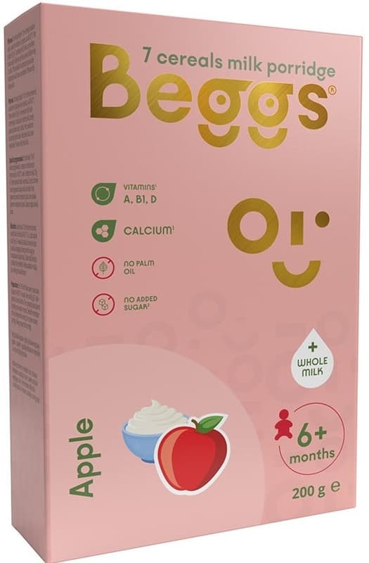 Beggs Milk Cereal Apple Porridge