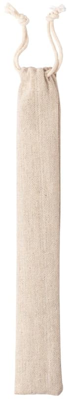 Rystol Set of 2 reusable stainless steel drinking straws and a cleaning brush in cotton packaging.