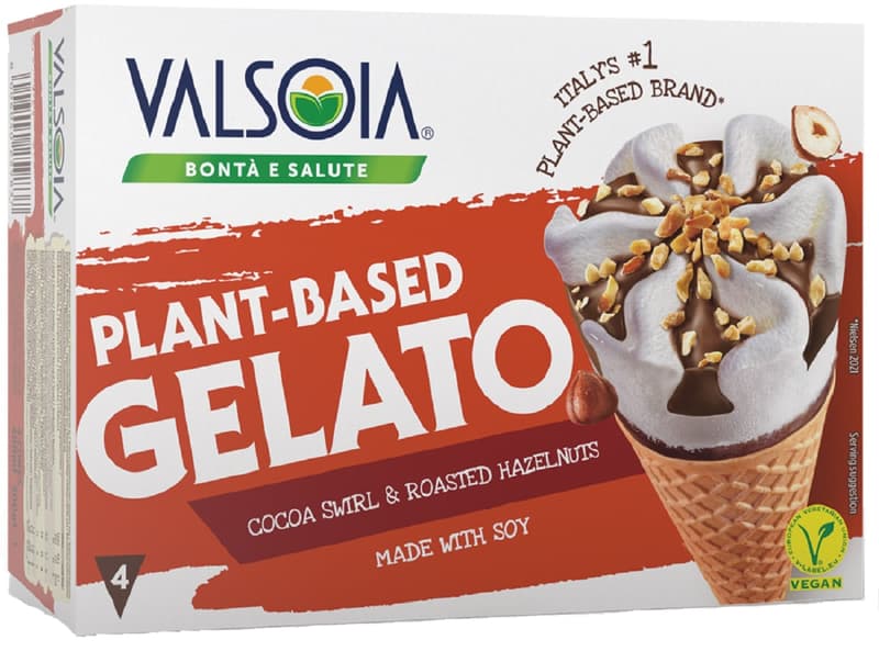 Valsoia Ice cream soy cone (4×120 ml)