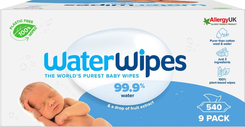9x Waterwipes Plastic-free wet wipes