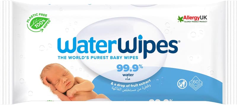 9x Waterwipes Plastic-free wet wipes