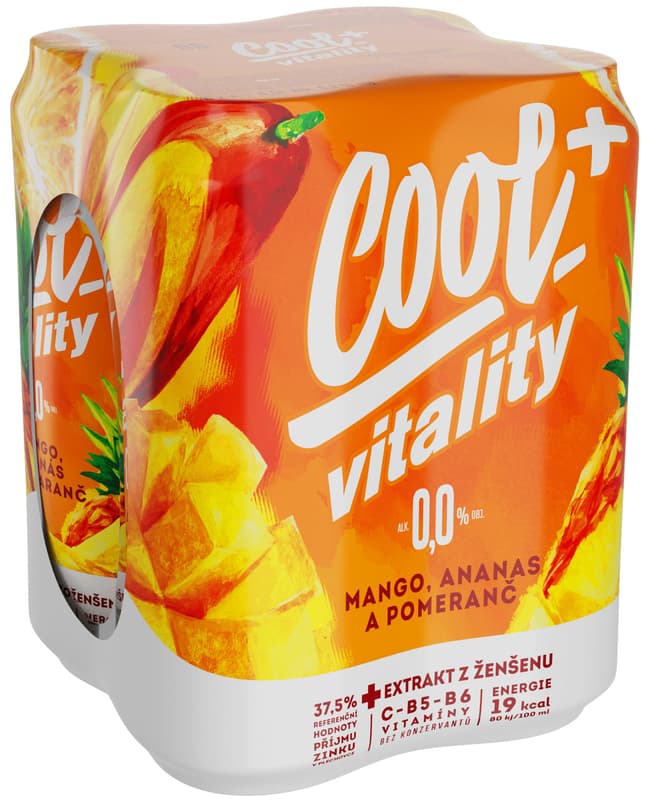 Cool+ Vitality plech 4×0,5 l nealkoholický