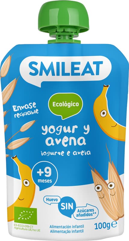 Smileat BIO pouch Greek yogurt, banana and oats 9M+