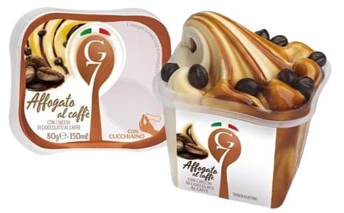 G7 Affogato al caffe' ice cream with coffee syrup