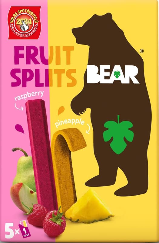 Bear Fruit Splits malina a ananas 5×20 g