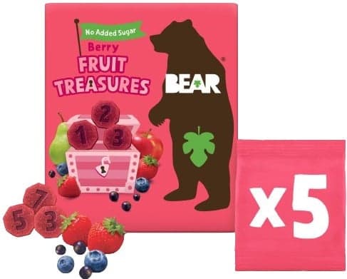 Bear Fruit Treasures Berry jahoda a borůvka 5×20 g