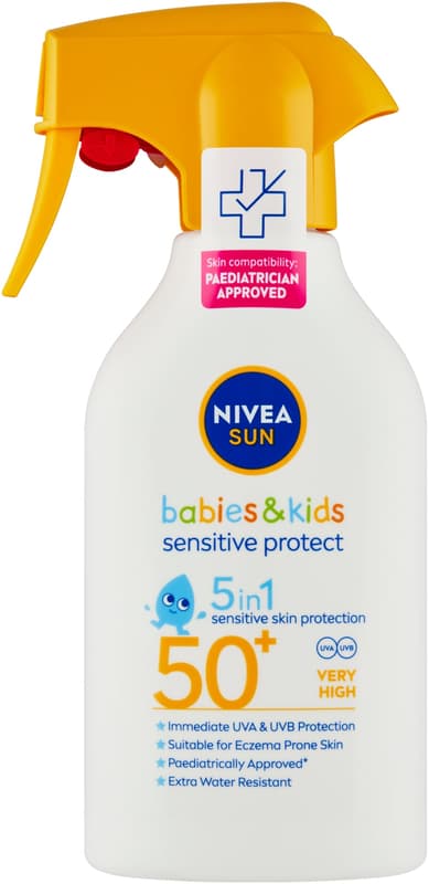 Nivea Sun Kid's Sensitive sprej s pumpičkou SPF 50+