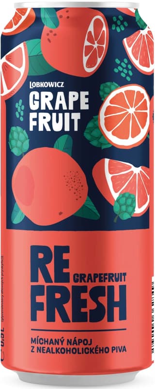Lobkowicz Refresh Grapefruit míchaný nápoj z nealkoholického piva 6×0,5 l plech