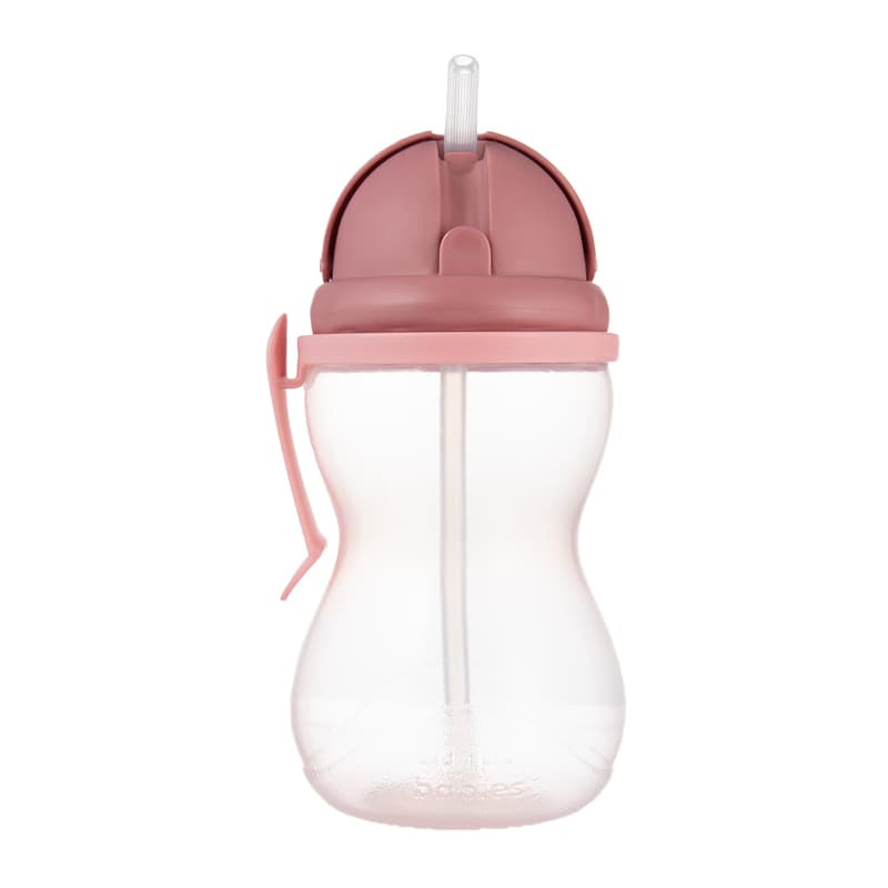Canpol babies Láhev sportovní se slámkou 370 ml, růžová