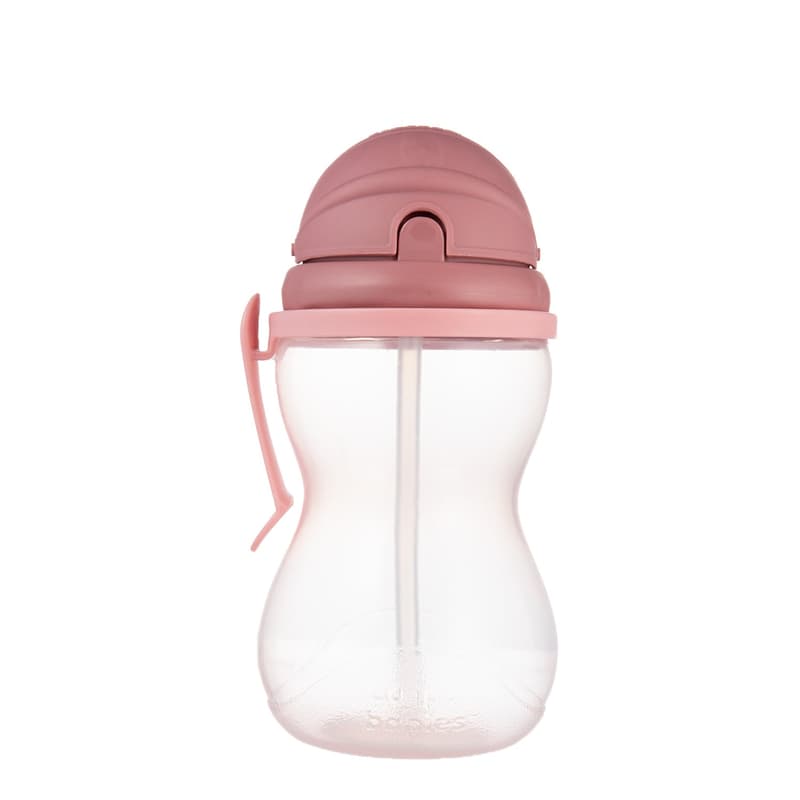 Canpol babies Láhev sportovní se slámkou 370 ml, růžová