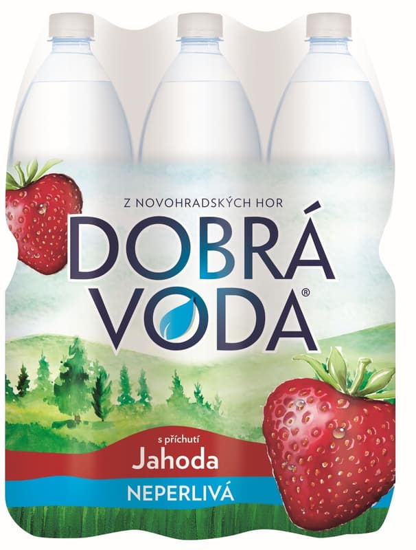 Dobrá voda Still strawberry 6×1,5 l