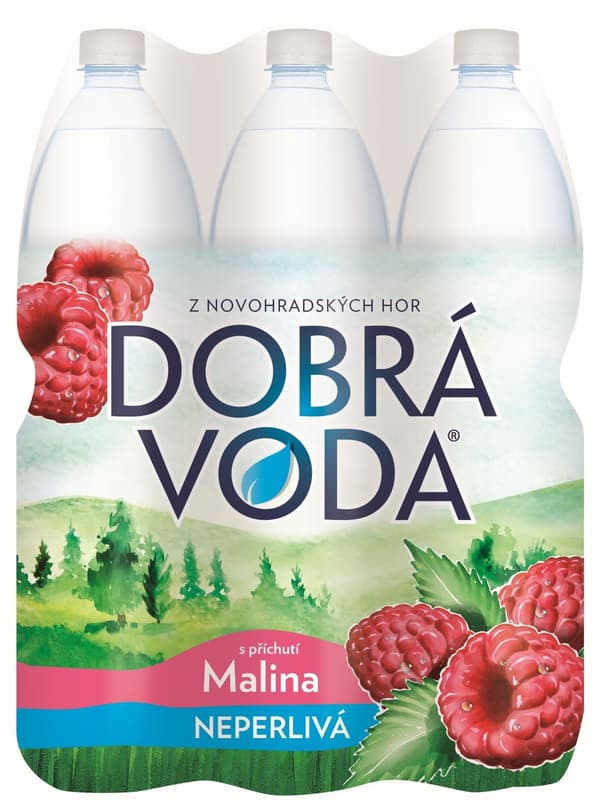 Dobrá voda Non-sparkling raspberry 6×1,5 l