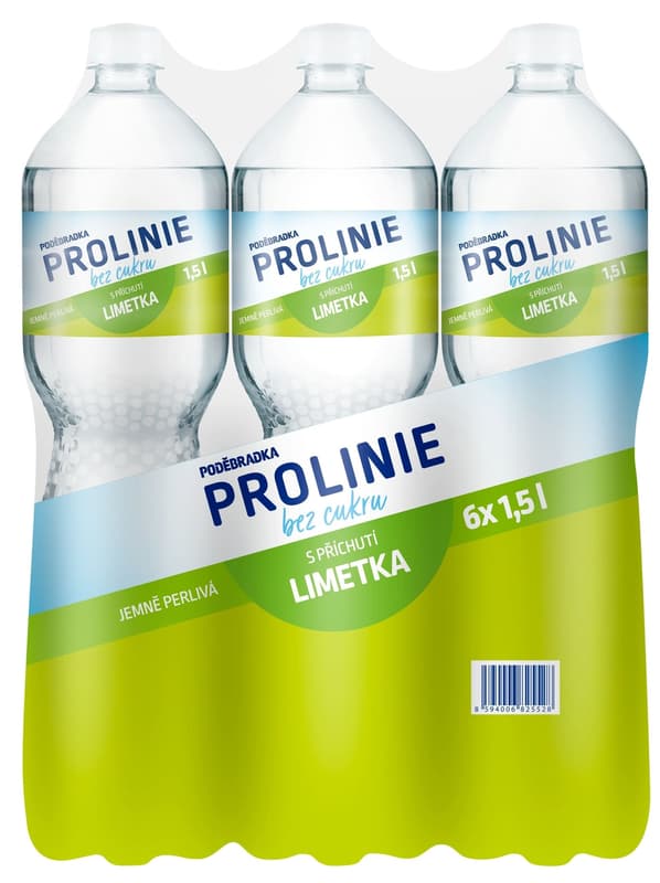 Pědědka Prolinie Soft sparkling lime without sugar 6×1,5 l