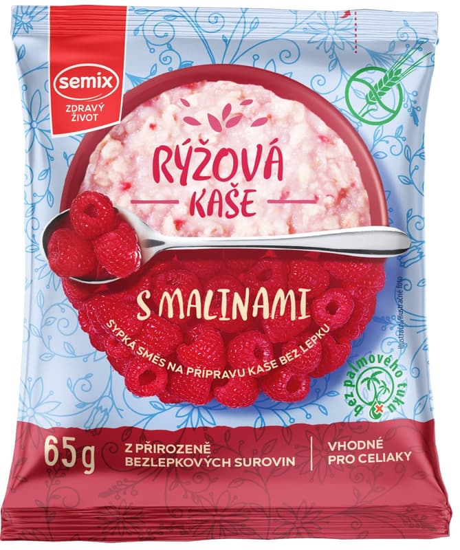 Semix Rice porridge with raspberries without gluten