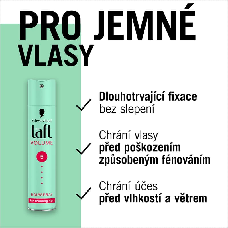 Taft Volume hairspray for thinning hair 250 ml