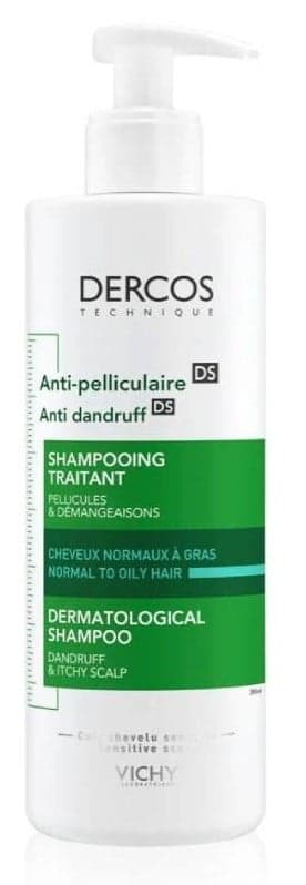 VICHY DERCOS Šampon lupy mastné vlasy 390ml