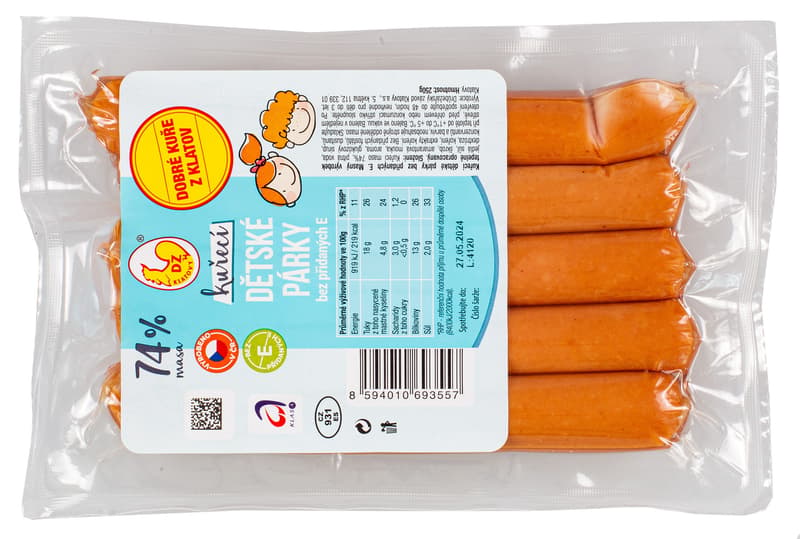 DZ Klatovy Children's chicken sausages