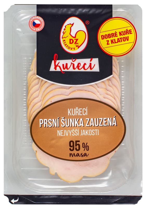 DZ Klatovy Chicken breast ham of the highest quality, smoked and sliced