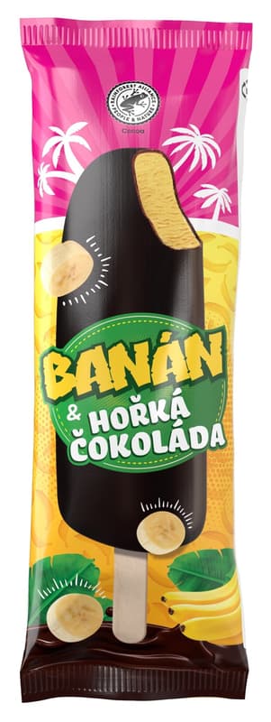 Pinko Banana lolly in dark chocolate