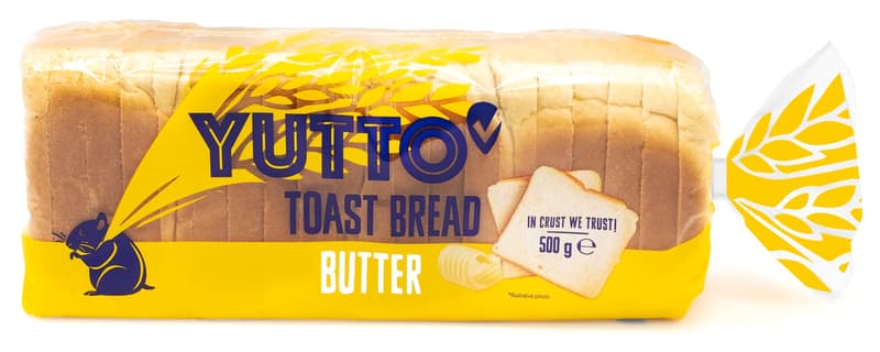 Yutto Toasted wheat bread with butter, sliced