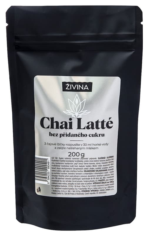 Živina Chai Latte no added sugar