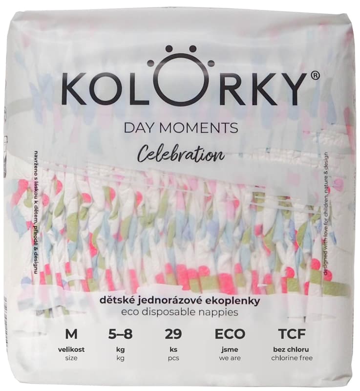 Kolorky EKO Day Moments Celebration jednorázové plenky M (5–8 kg)
