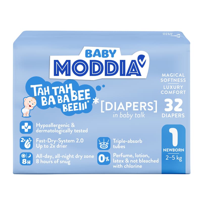 Moddia BABY Disposable diapers 1 Newborn (2-5 kg)