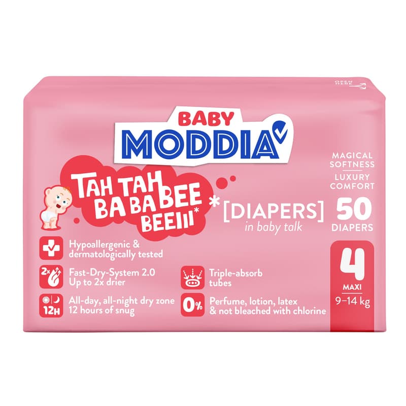 Moddia BABY Jednorázové plenky 4 Maxi (9–14 kg)
