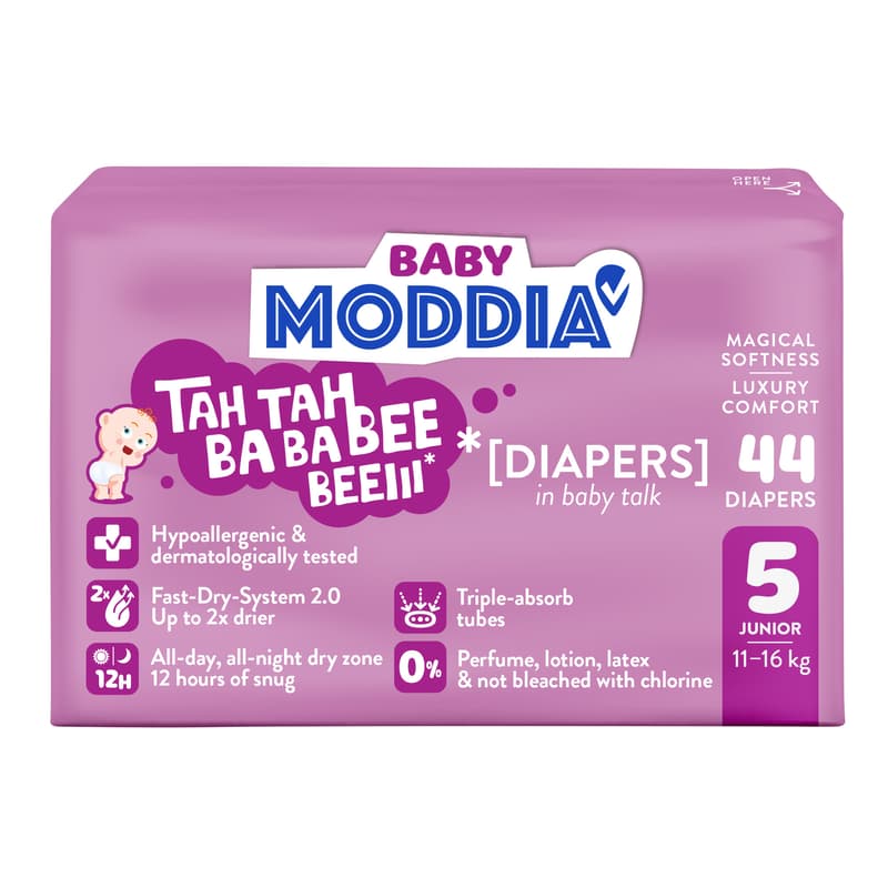 Moddia BABY Disposable diapers 5 Junior (11-16 kg)