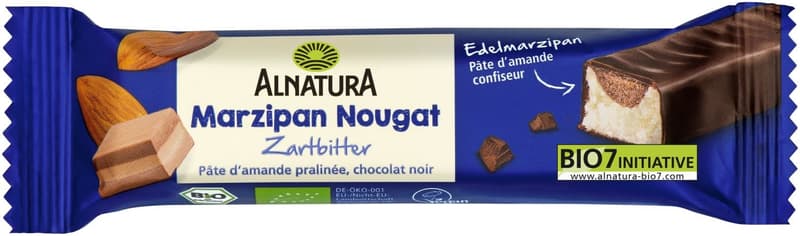 Alnatura BIO Hořká čokoláda s marcipánovo-nugátovou náplní